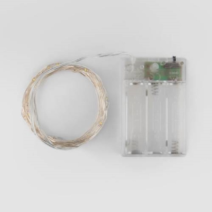 Гирлянда светодиодная "Шнур" Eurosvet 400-006 на батарейках Теплая IP20 3м фото Гирлянда светодиодная "Шнур" Eurosvet 400-006 на батарейках Теплая IP20 3м картинка